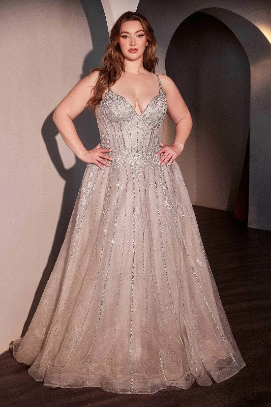 Ladivine CD786C - V-Neck A-Line Prom Gown Elegant evening unclassified dresses