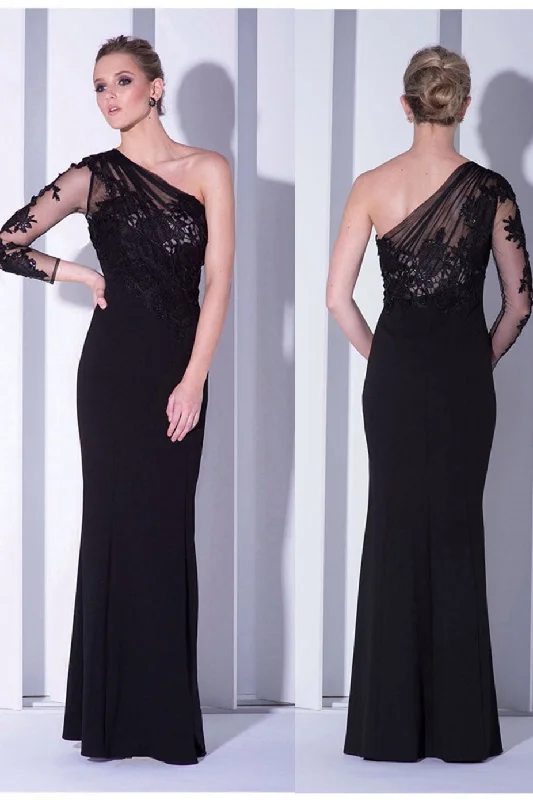 GRACE ONE SHOULDER FISHTAIL GOWN by Bariano Elegant evening unclassified dresses