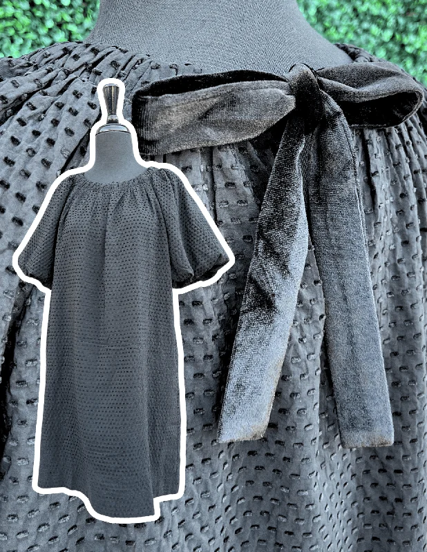 Velvet Bow & Polka-Dot Dress Stylish unclassified dresses