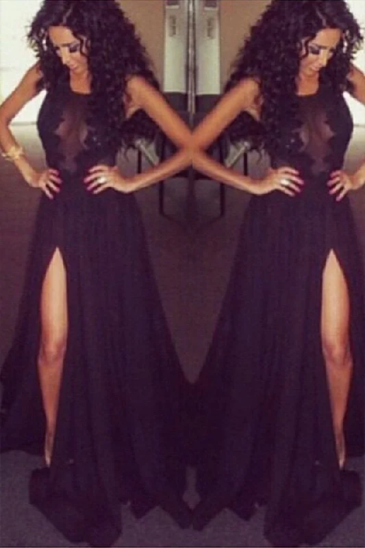 MESH PANEL GOWN by Aaliyah Bold pattern unclassified dresses