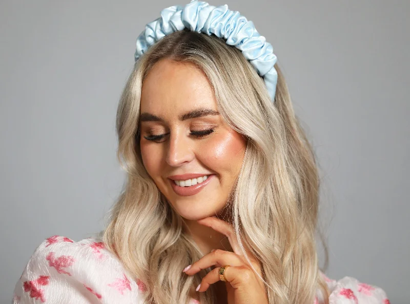 Light Blue Ruched Headband A-line unclassified dresses