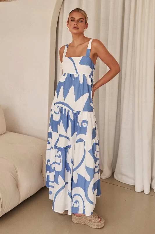 Hana Maxi Dress (Blue)