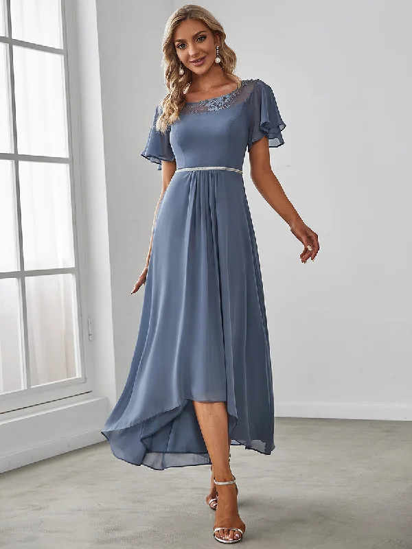 Women's Casual Boat Neck A-Line Midi Dress Wholesale