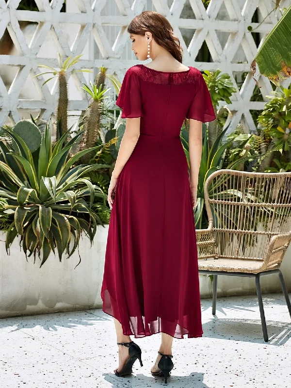 Women's Casual Boat Neck A-Line Midi Dress Wholesale